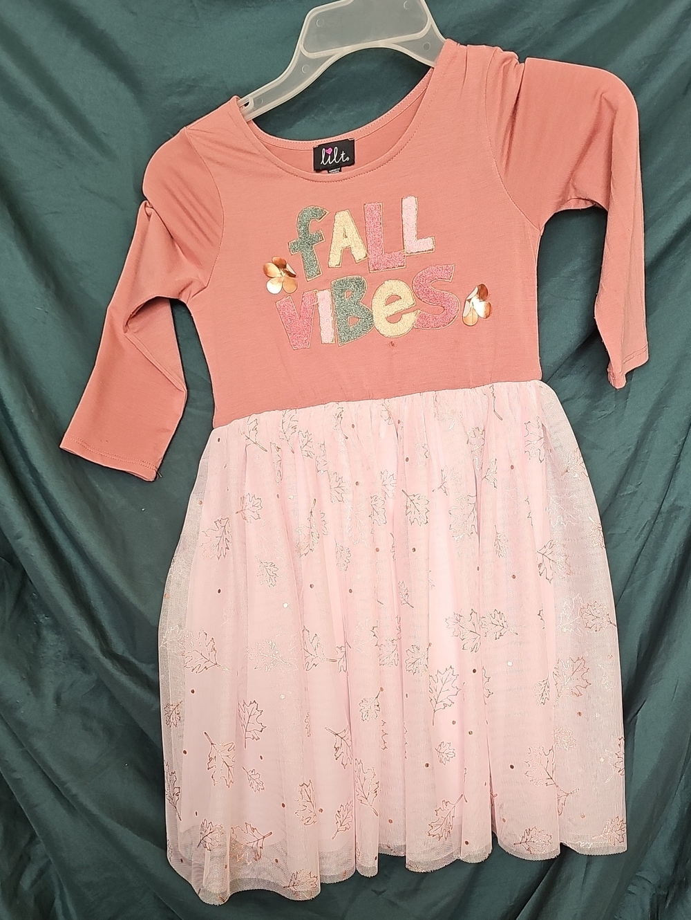 lilt Pink 'Fall Vibes' Layered Tulle Dress